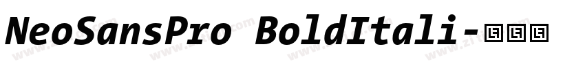 NeoSansPro BoldItali字体转换